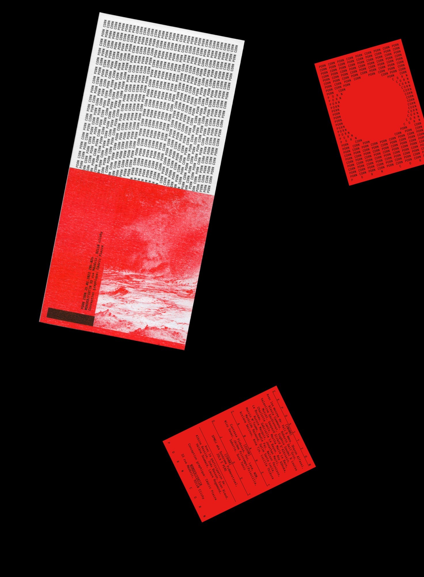 *Porn Corn*, visual identity, Wonder/Fortin, Clichy, 2022