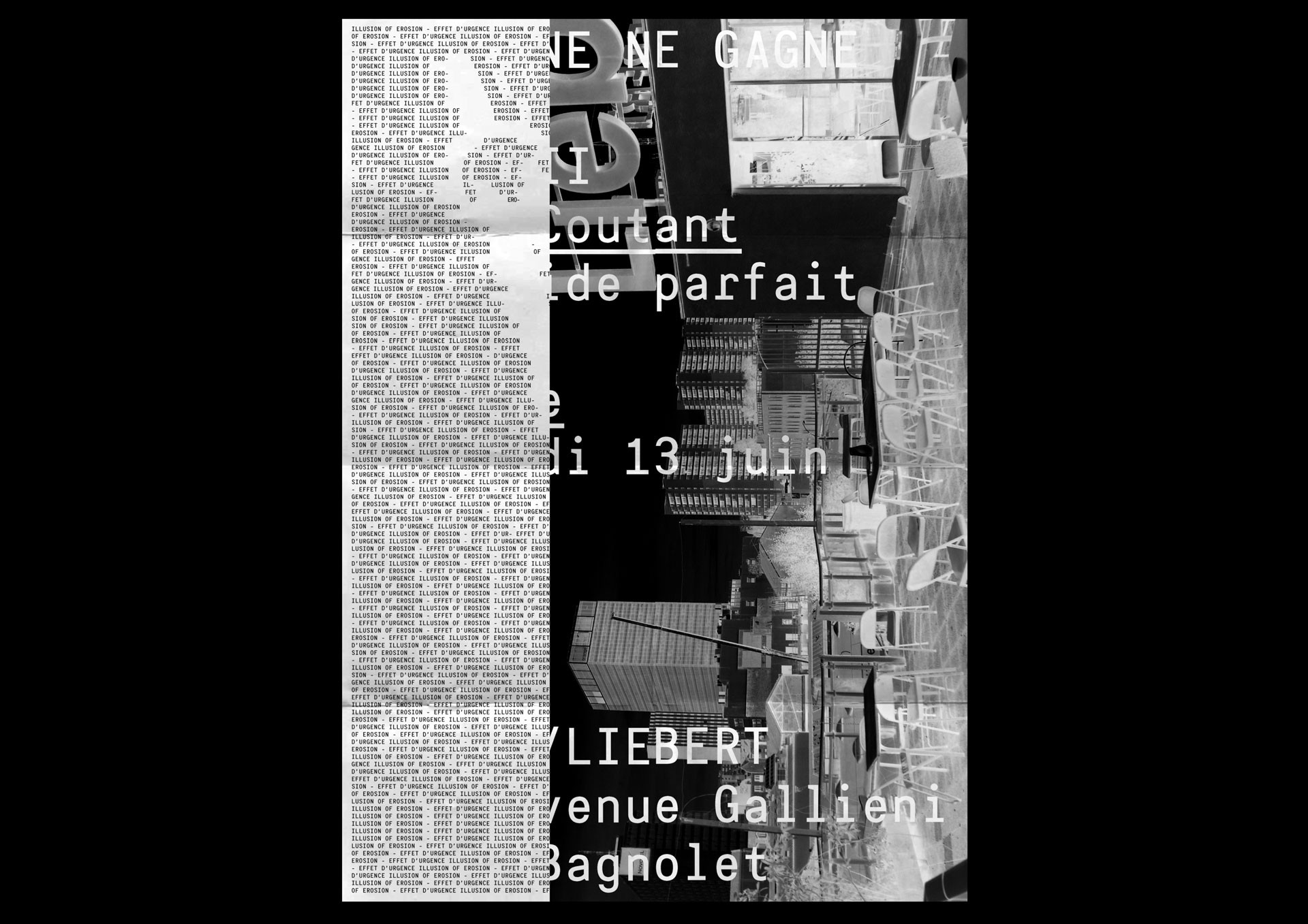 *Personne ne gagne*, poster, 59,4 × 84,1 cm, with Karin Schlageter, Wonder/Liebert, Bagnolet, 2018