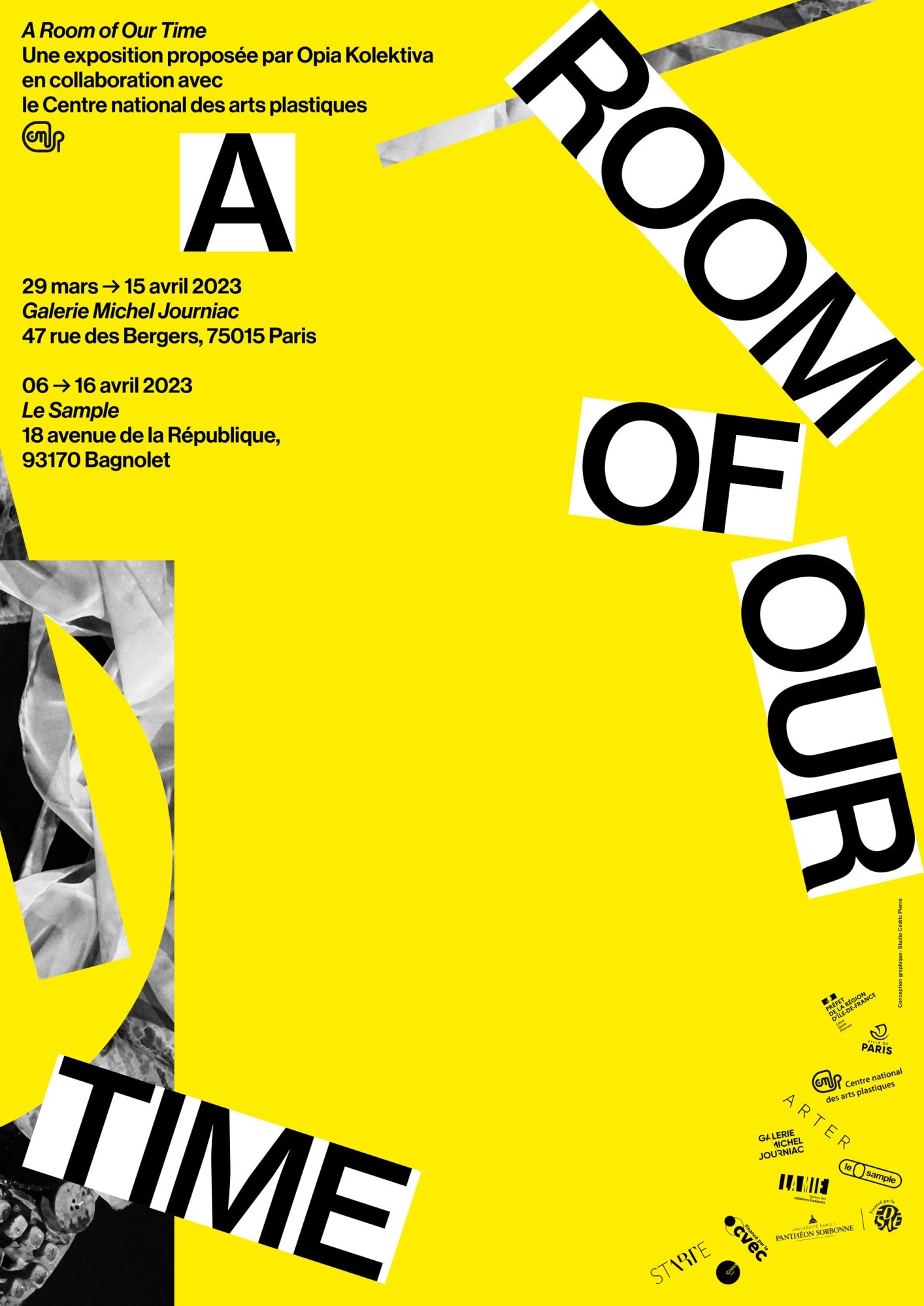*A room of our time*, visual identity, A2 exhibition poster, with Opia Kolektiva, CNAP, Paris, 2023