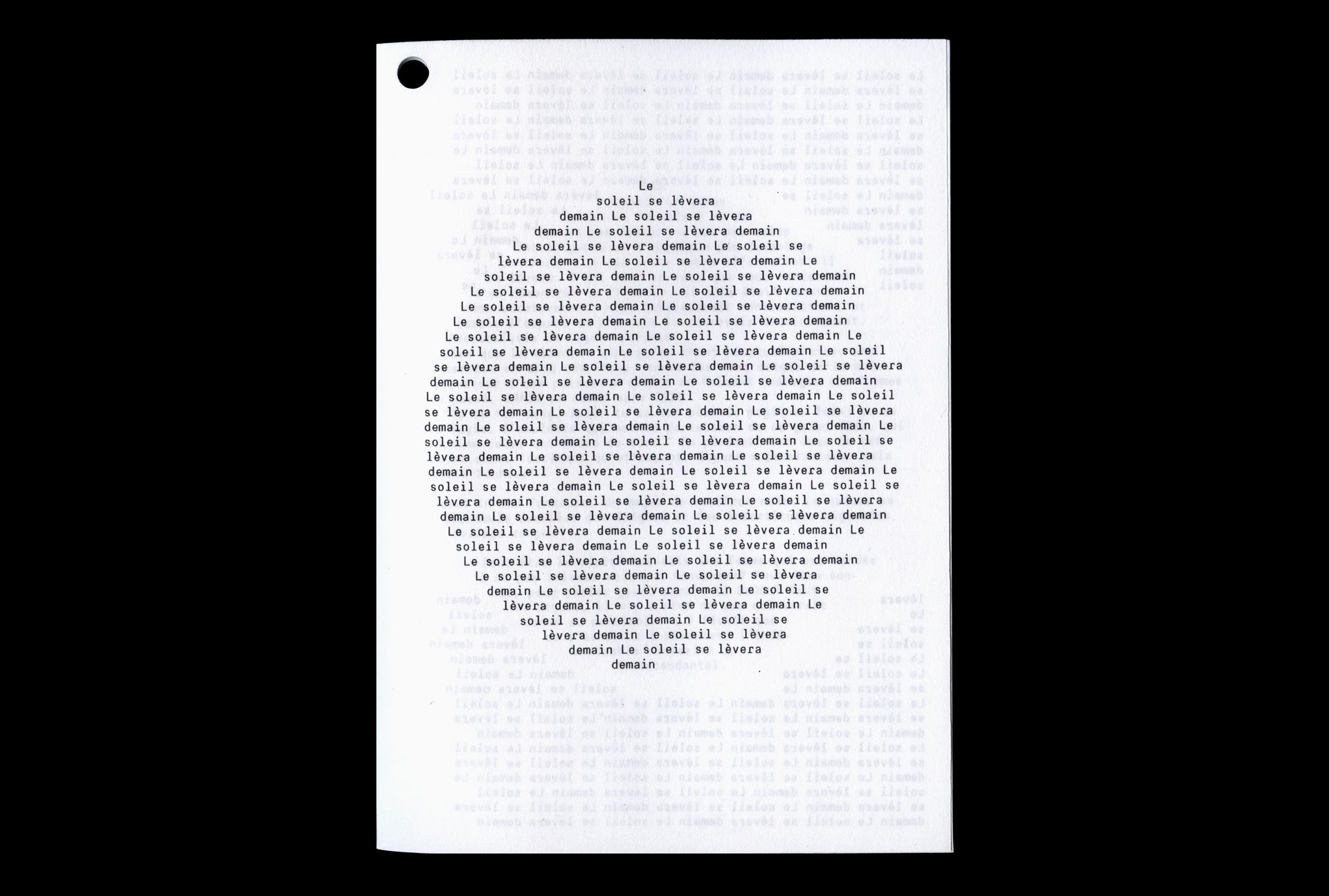 *Le soleil se lèvera demain*, booklet, 10,5 × 14,8 cm, 16 p., with Marianne Derrien, Wonder/Liebert, 2018