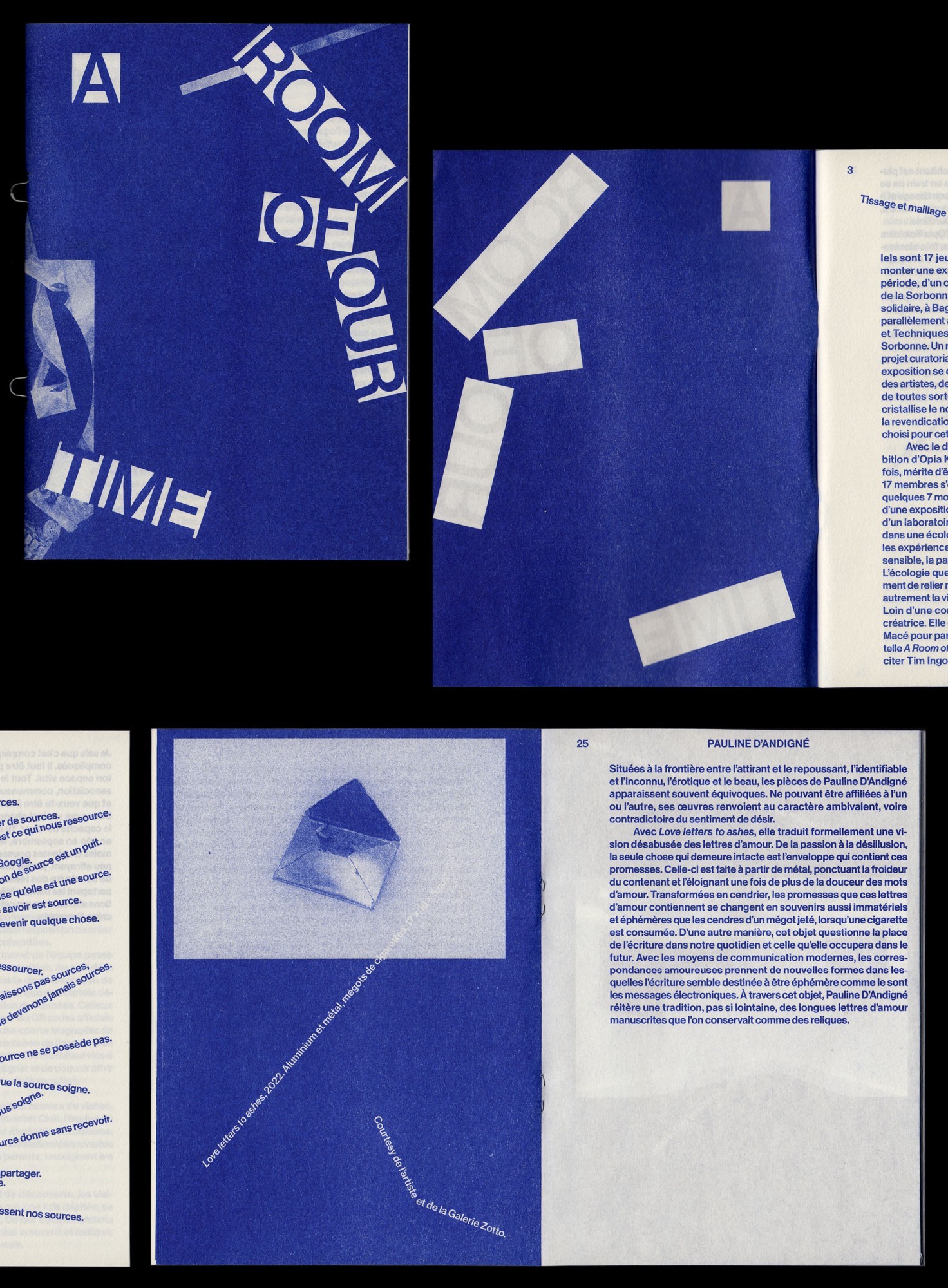 *A room of our time*, book, 13,5 × 19 cm, 56 p., with Opia Kolektiva, CNAP, Paris, 2023