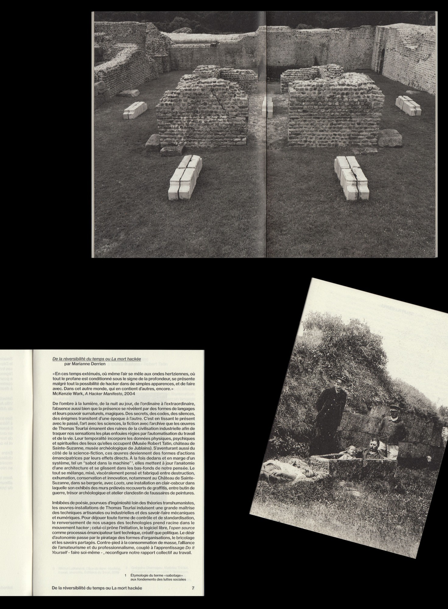 *Après la pluie*, Thomas Teurlai, booklet, 14 × 20 cm, 36 p., site archéologique de Jublains, 2024