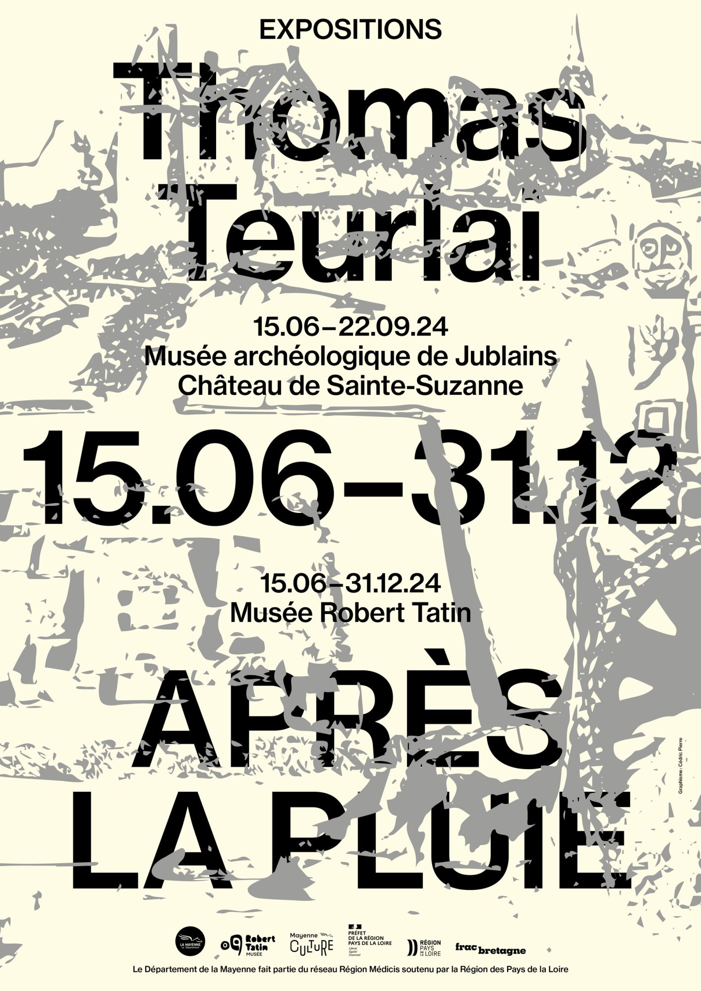 *Après la pluie*, exhibition poster, musée Robert Tatin, Cossé-le-Vivien, 2024
