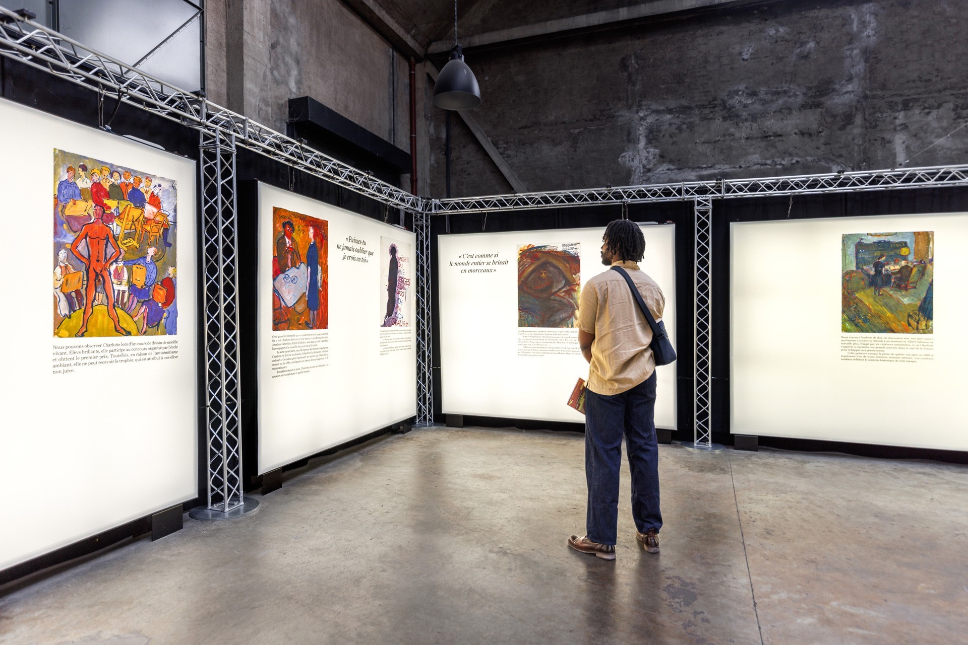*C'est toute ma vie*, Charlotte Salomon, scénographie, Mémorial Gare de déportation, Bobigny, 2026