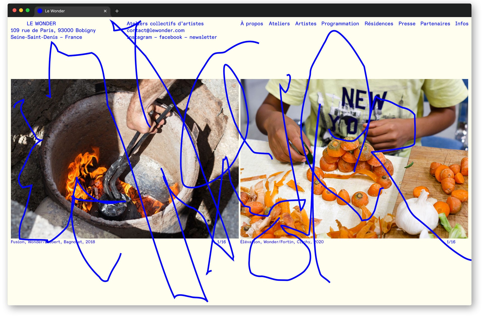 *Le Wonder*, visual identity, website (link: https://lewonder.com/ text: (link)), Bobigny, 2024