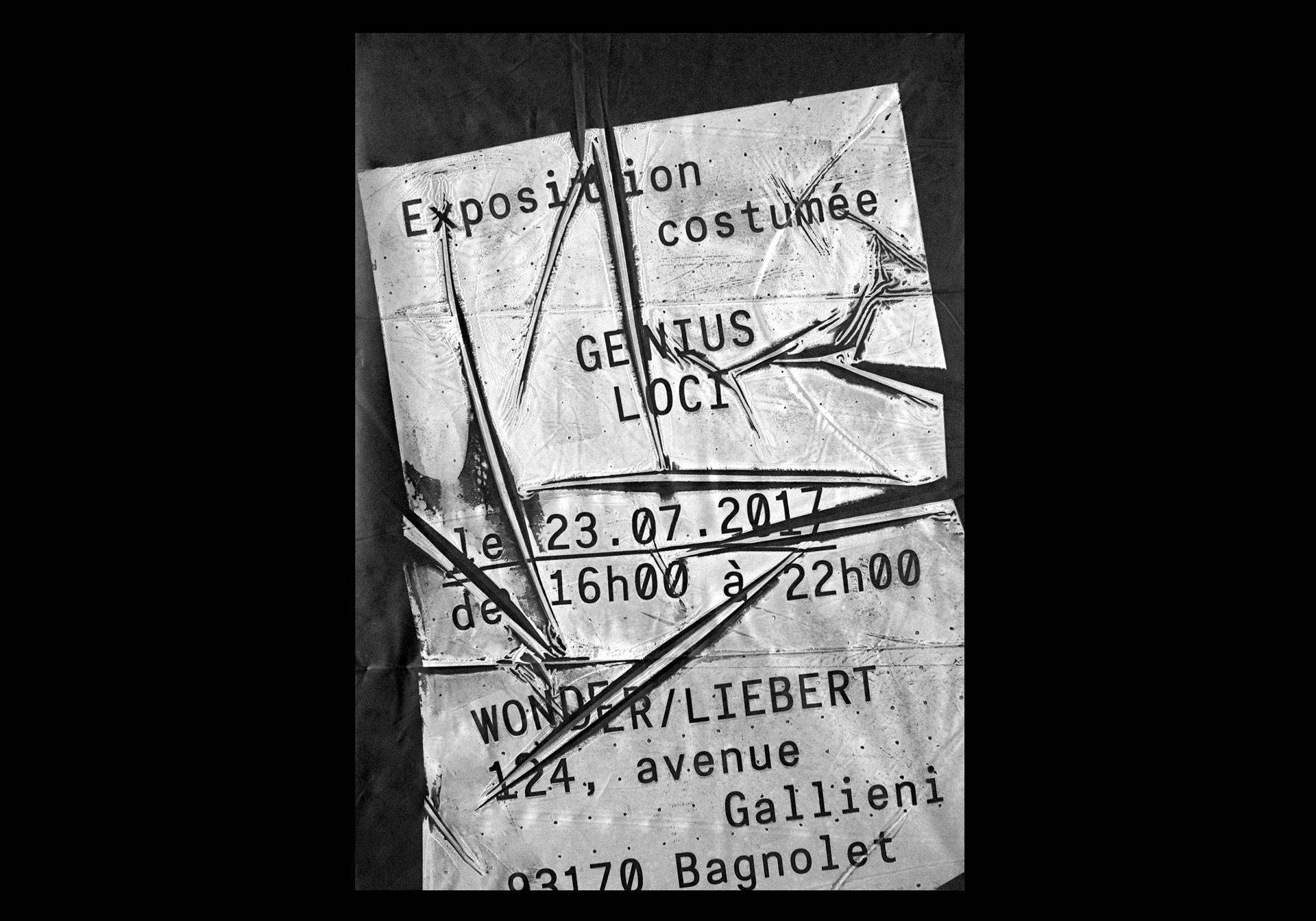 *Genius Loci*, A2 poster, Wonder/Liebert, Bagnolet, 2017