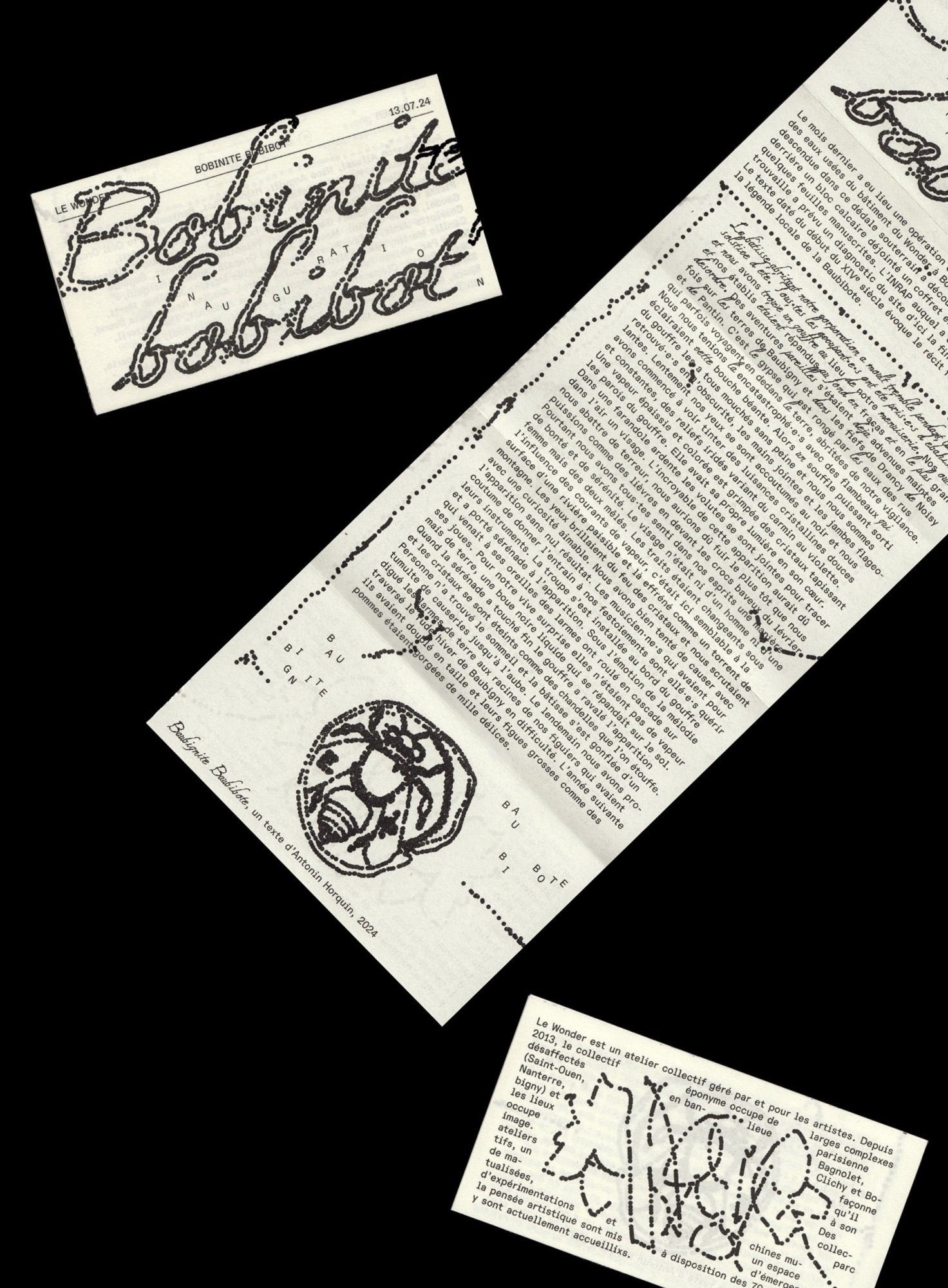 *Bobinite Bobibot'*, Le Wonder, program, 7 × 13 cm, Bobigny, 2024