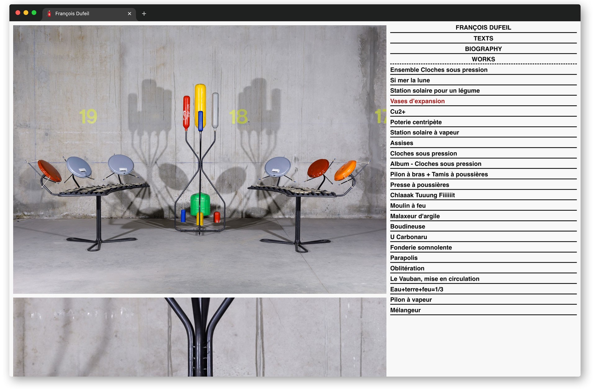 *François Dufeil*, website (link: https://francoisdufeil.com/ text: (link)), Paris, 2023