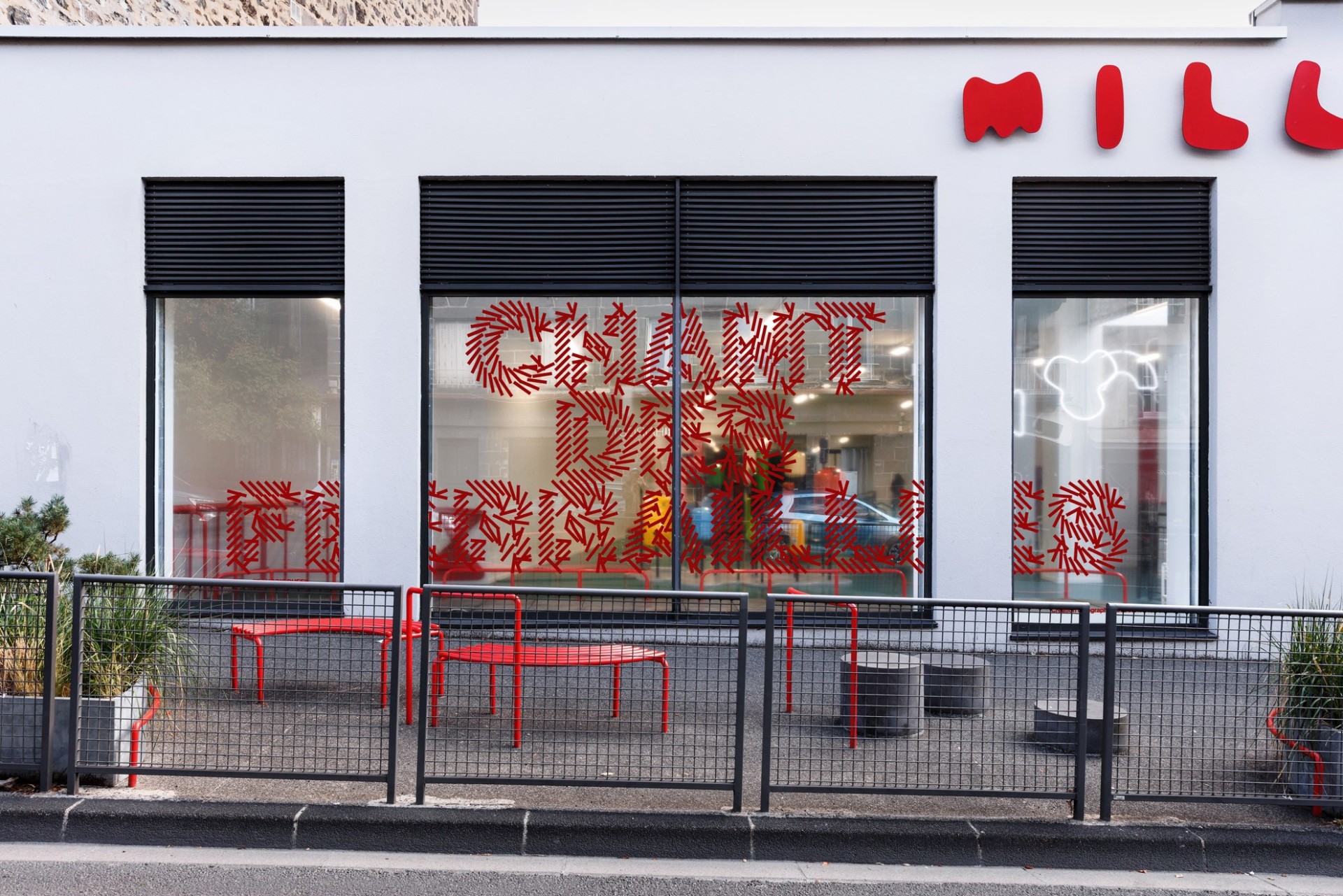 *Chant des Ferrailles*, François Dufeil, signalétique, Mille Formes&nbsp;×&nbsp;Centre Pompidou, Clermont-Ferrand, 2026