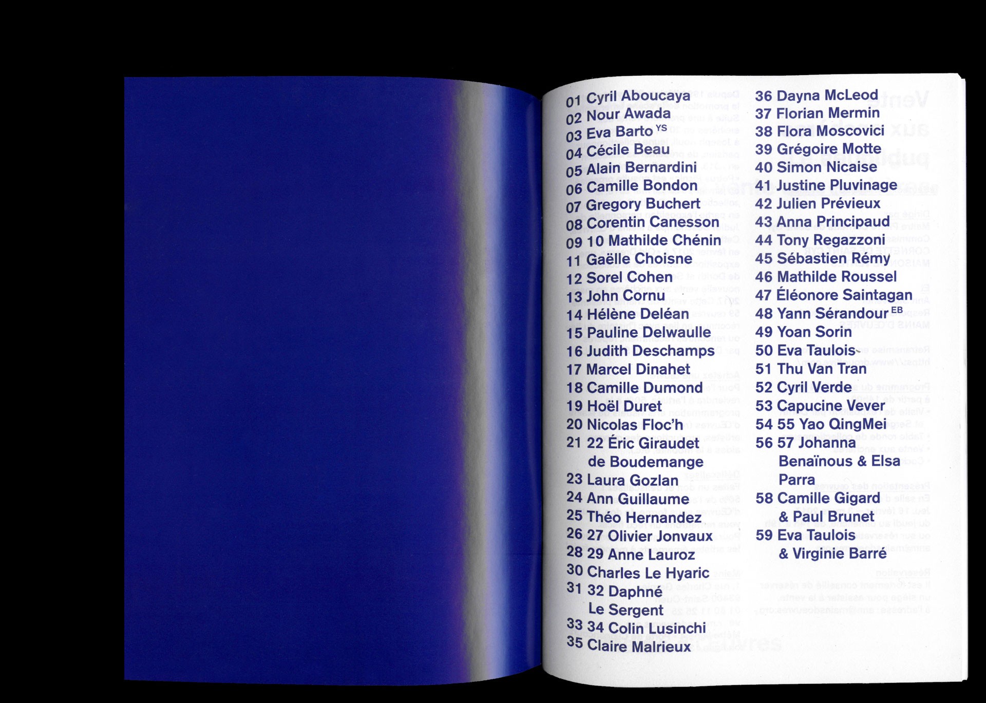 *Auction*, catalog, 14,8 × 21 cm, 54 p., Mains d'Œuvres, Saint-Ouen, 2017