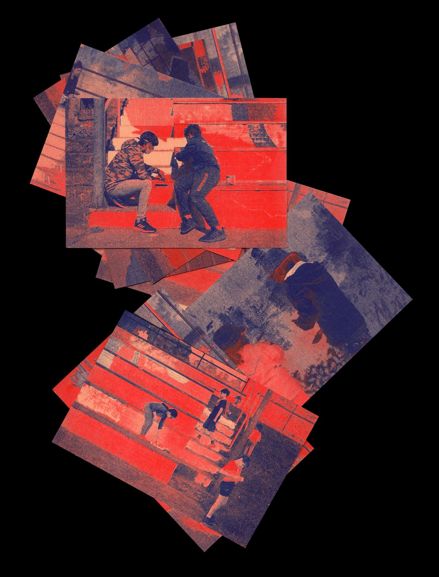 *Peinture à plusieurs mains*, invitation cards, 10,5 × 14,8 cm, Saint-Gobain, 2022