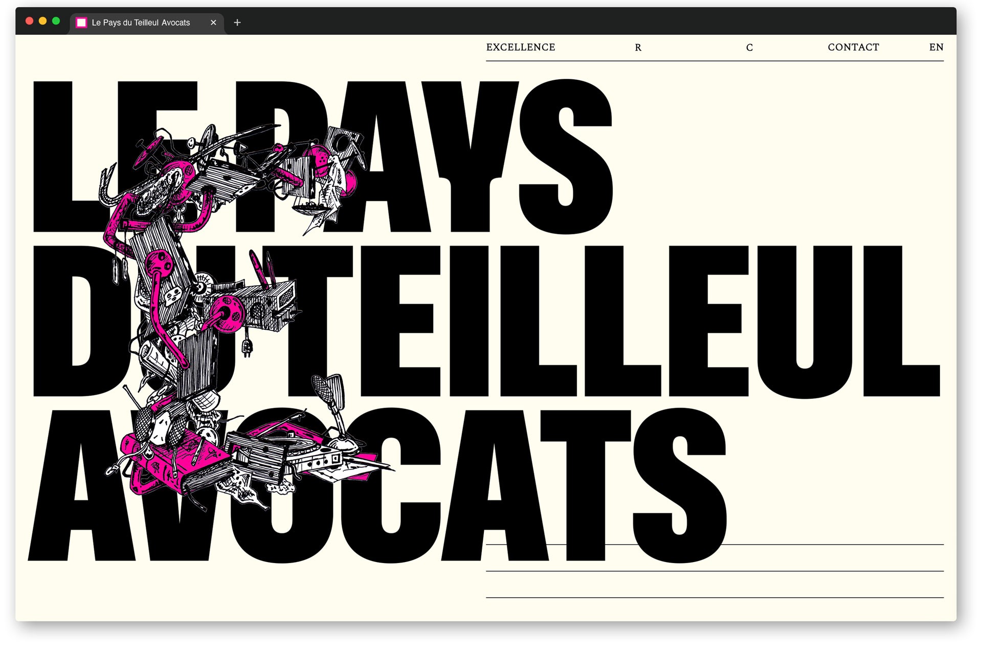 *Le Pays du Teilleul Avocats*, visual identity, website (link: https://lepaysduteilleul.com/ text: (link)), Paris, 2024