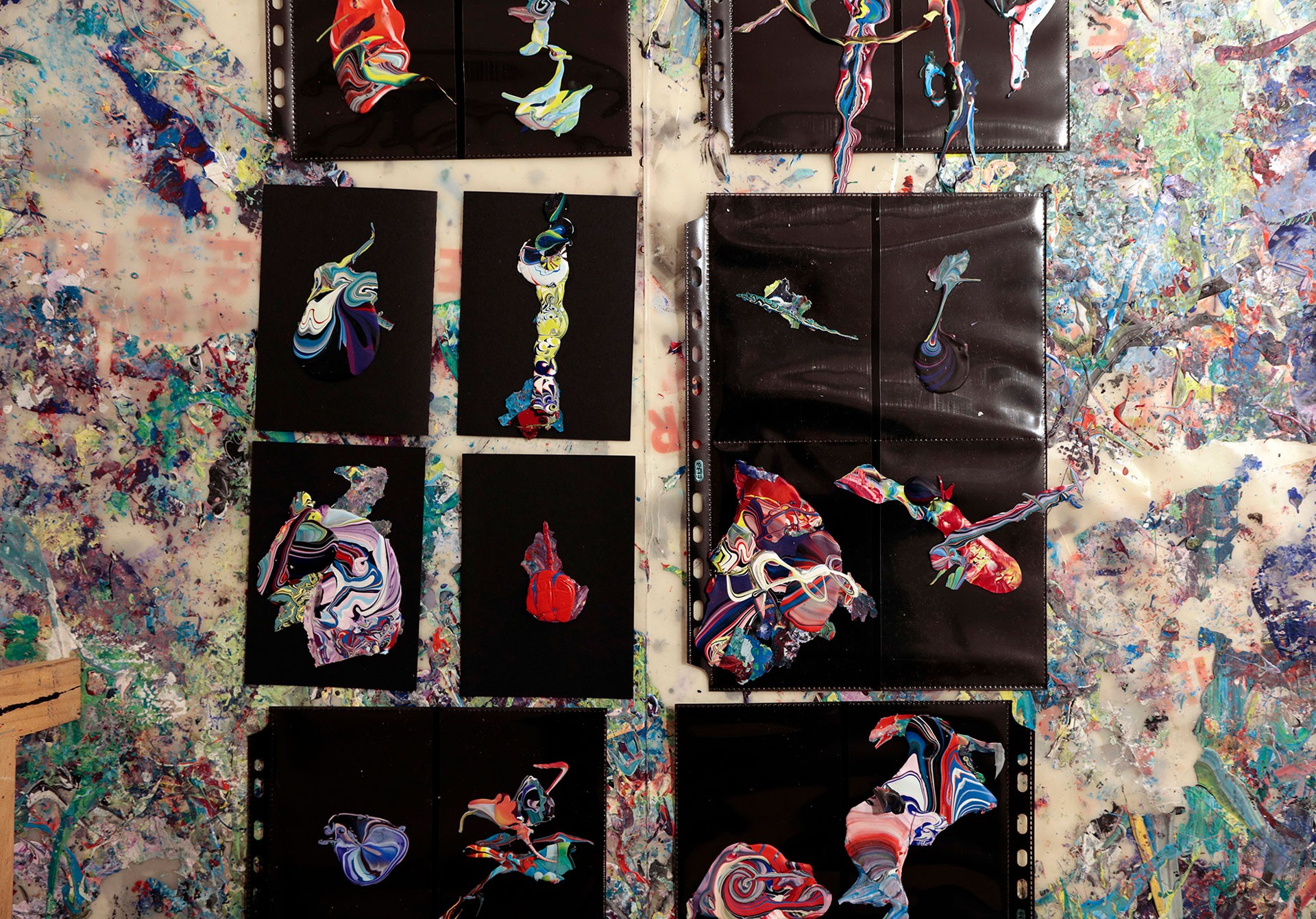 *Waste*, artist's studio floor, work in progress, Saint-Ouen, 2018