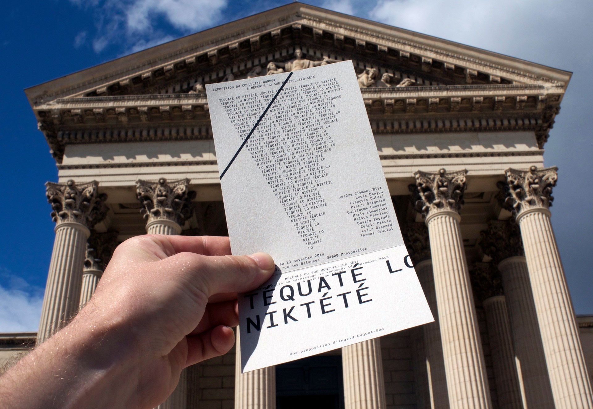 *Téquaté LO Niktété*, visual identity, Mécènes du Sud, Montpellier-Sète, 2018
