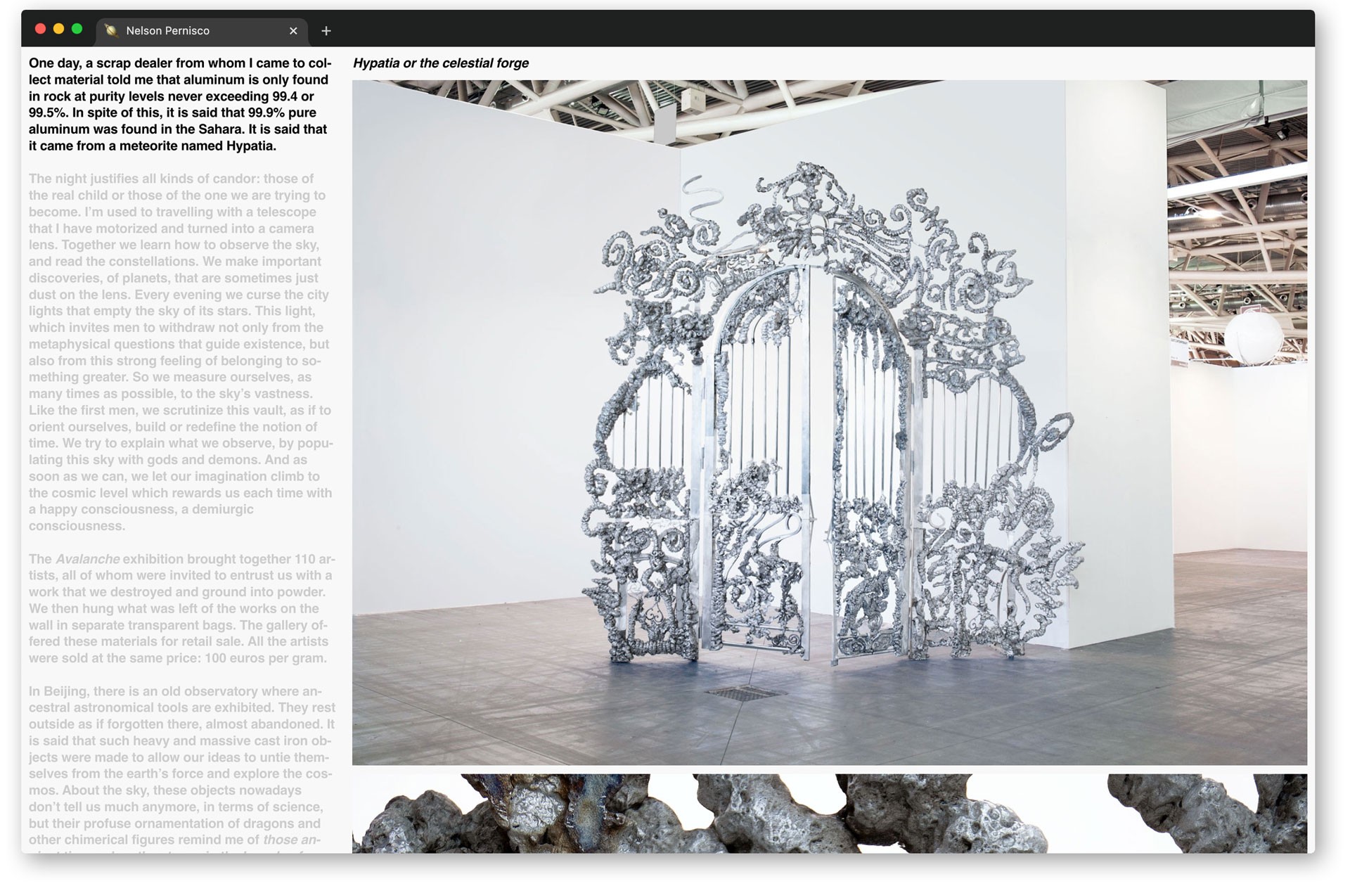 *Nelson Pernisco*,  website (link: https://www.nelsonpernisco.com/ text: (link)), Paris, 2023