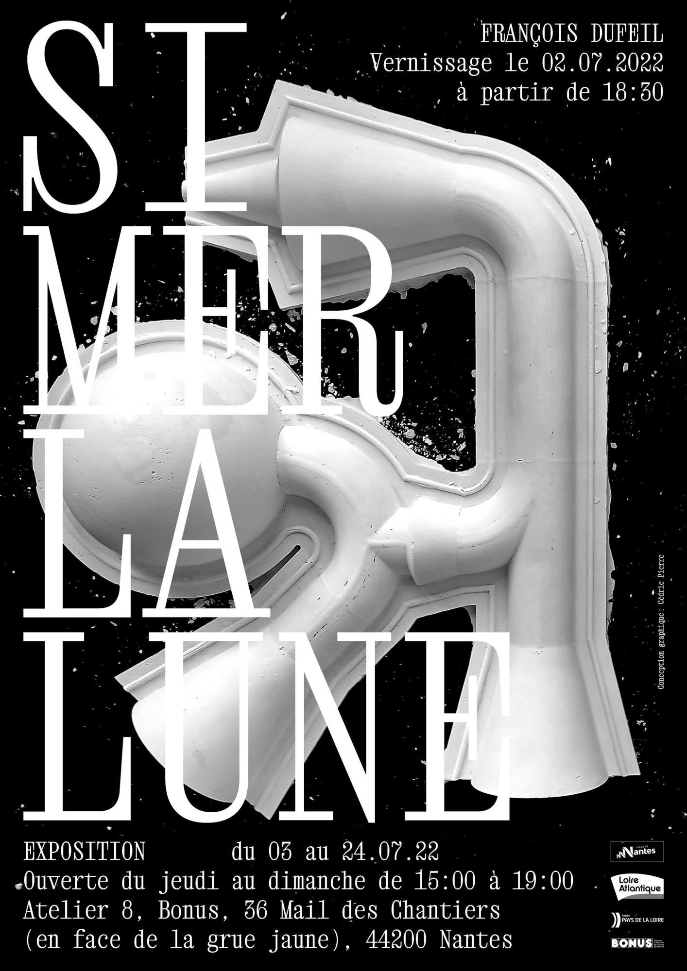 *Si mer la lune*, A2 poster, François Dufeil, Bonus, Nantes, 2022