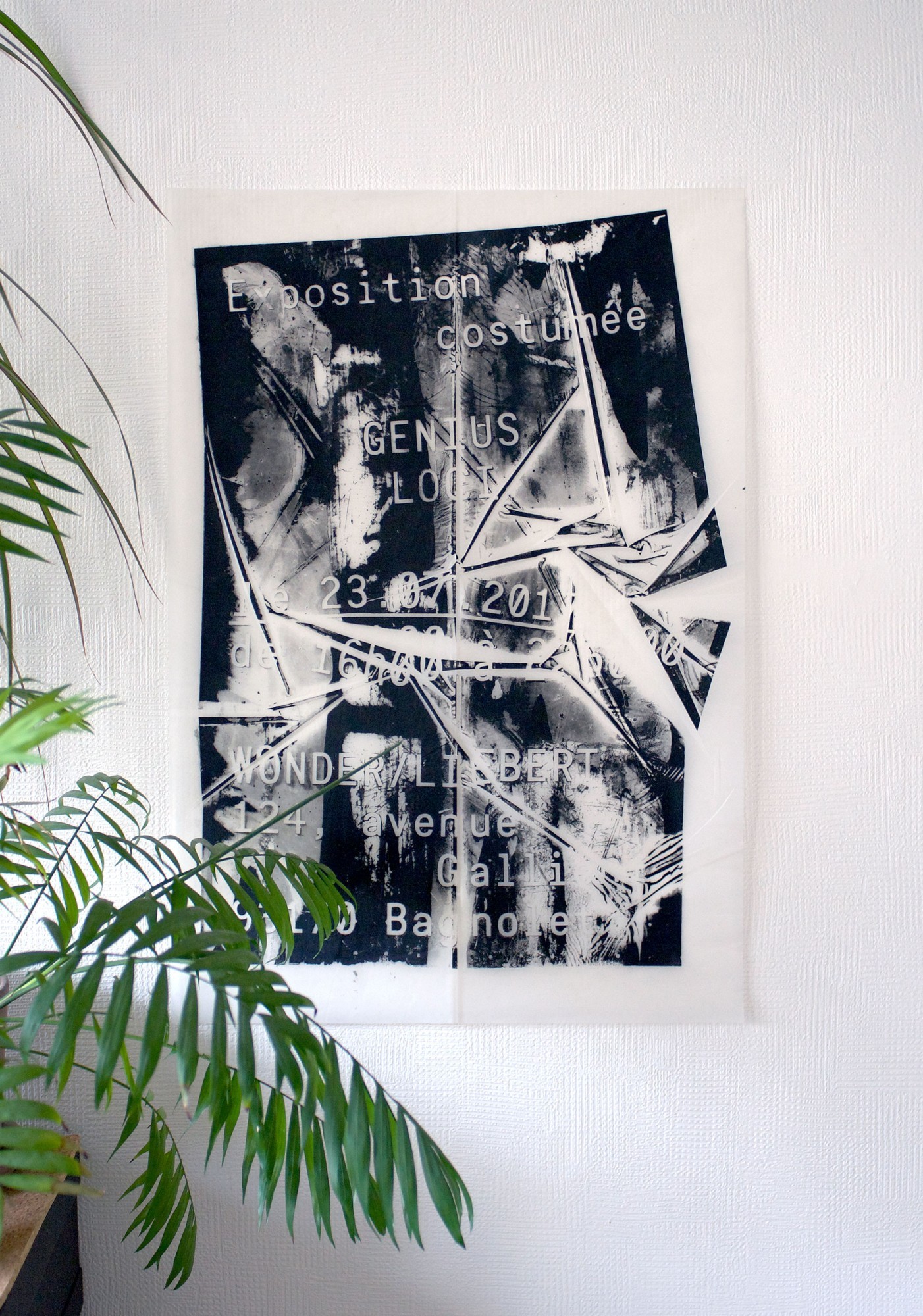 *Genius Loci*, A2 poster, black version, Wonder/Liebert, Bagnolet, 2017