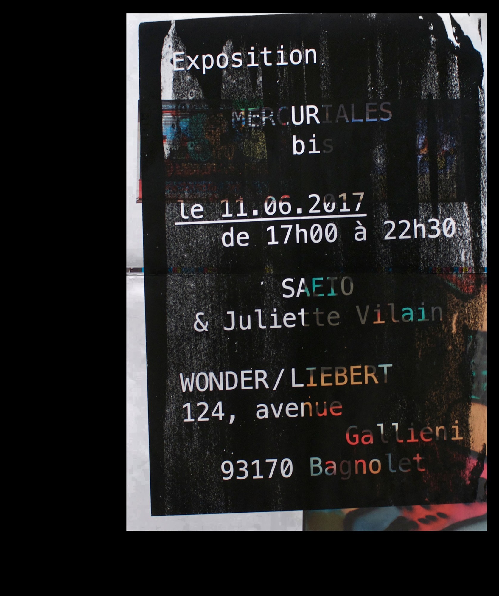 *Mercuriales bis*, poster, 42 × 59,7 cm, with SAEIO, Bagnolet, 2017