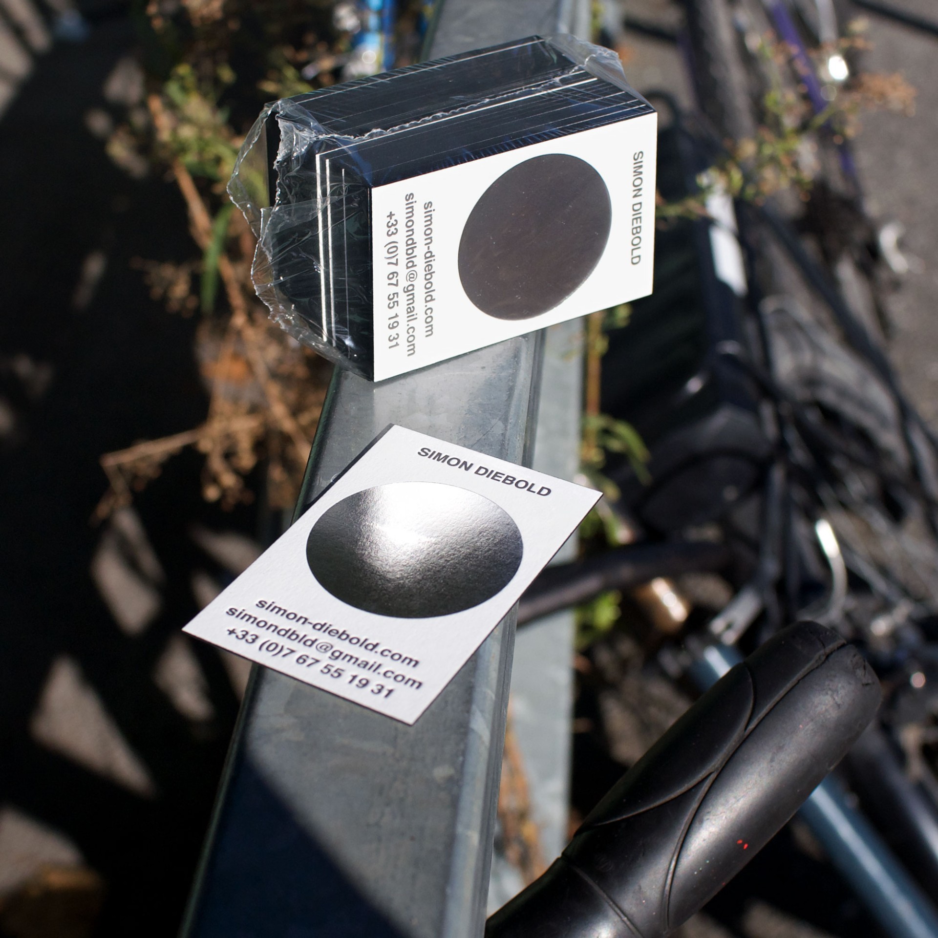 *Simon Diebold*, letterpress and hot foil business card, 85 × 55 mm, Paris, 2024