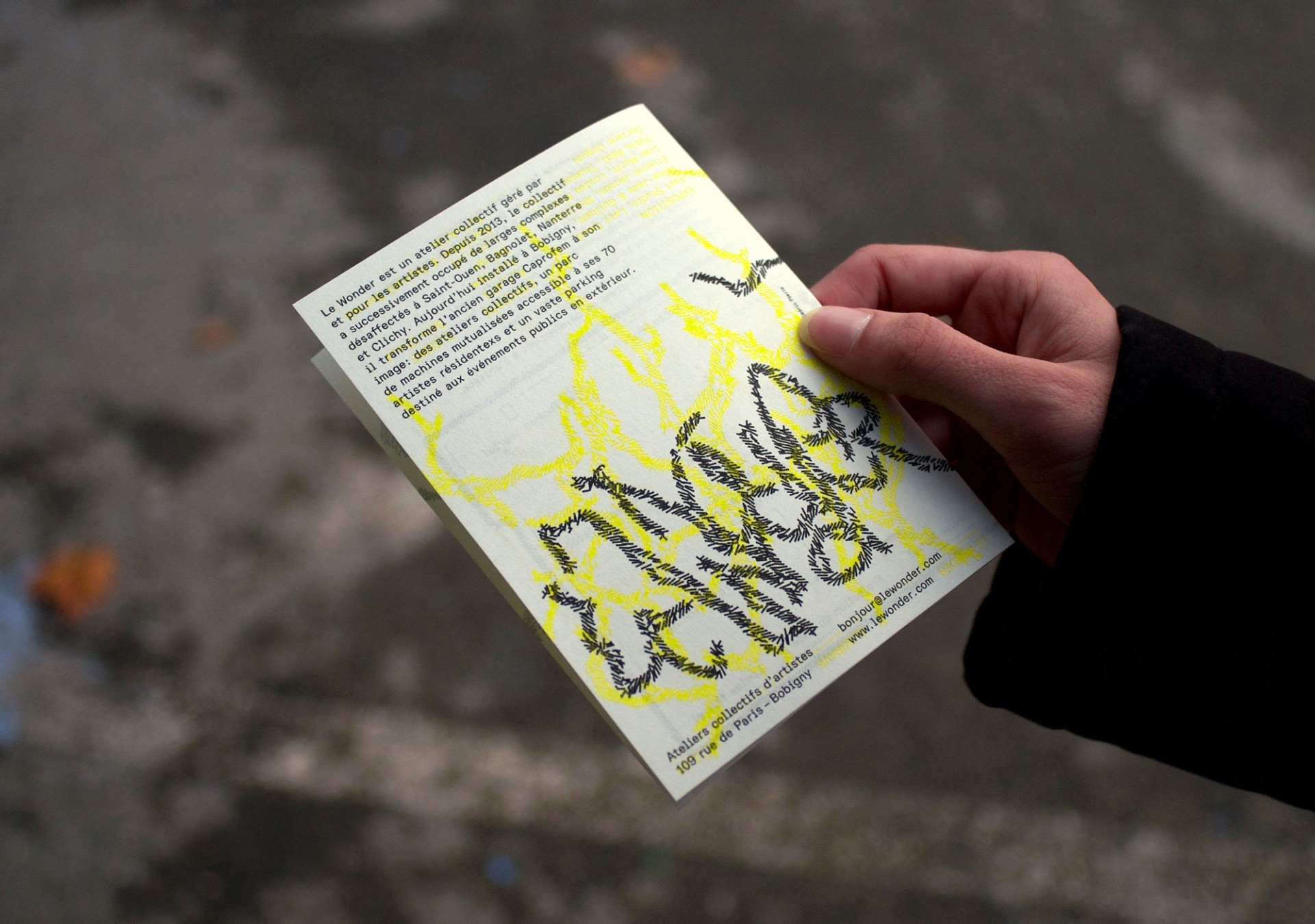 *Algorave*, leaflet, 10,5 × 14,5 cm, Le Wonder, Bobigny, 2024