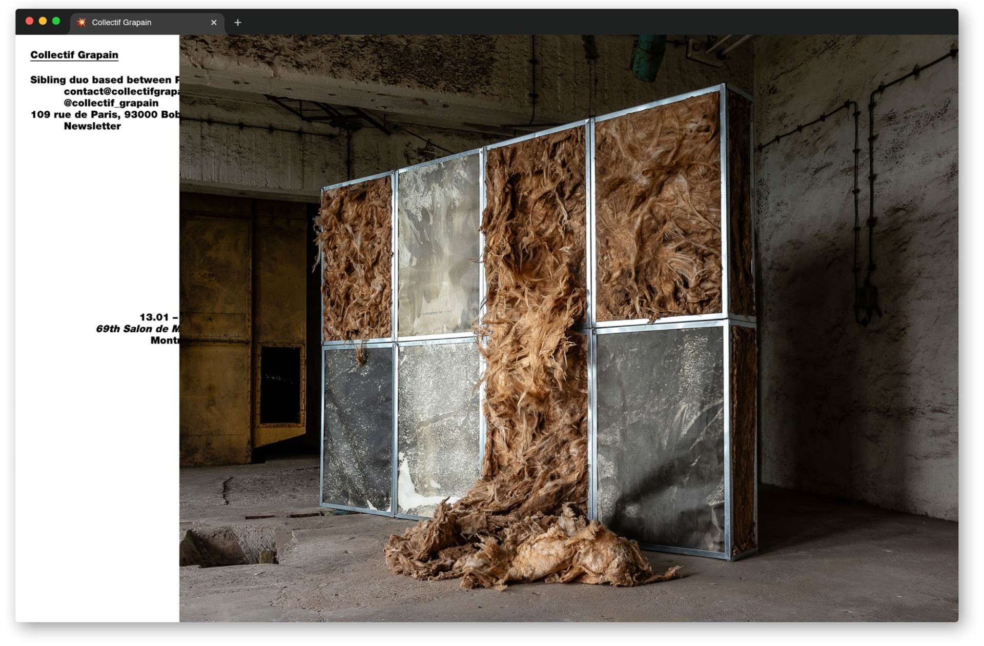 *Collectif Grapain*, site web (link: https://collectifgrapain.com/ text: (lien)), avec (link: https://olivierj.com/ text: Olivier J.), Bobigny, 2026