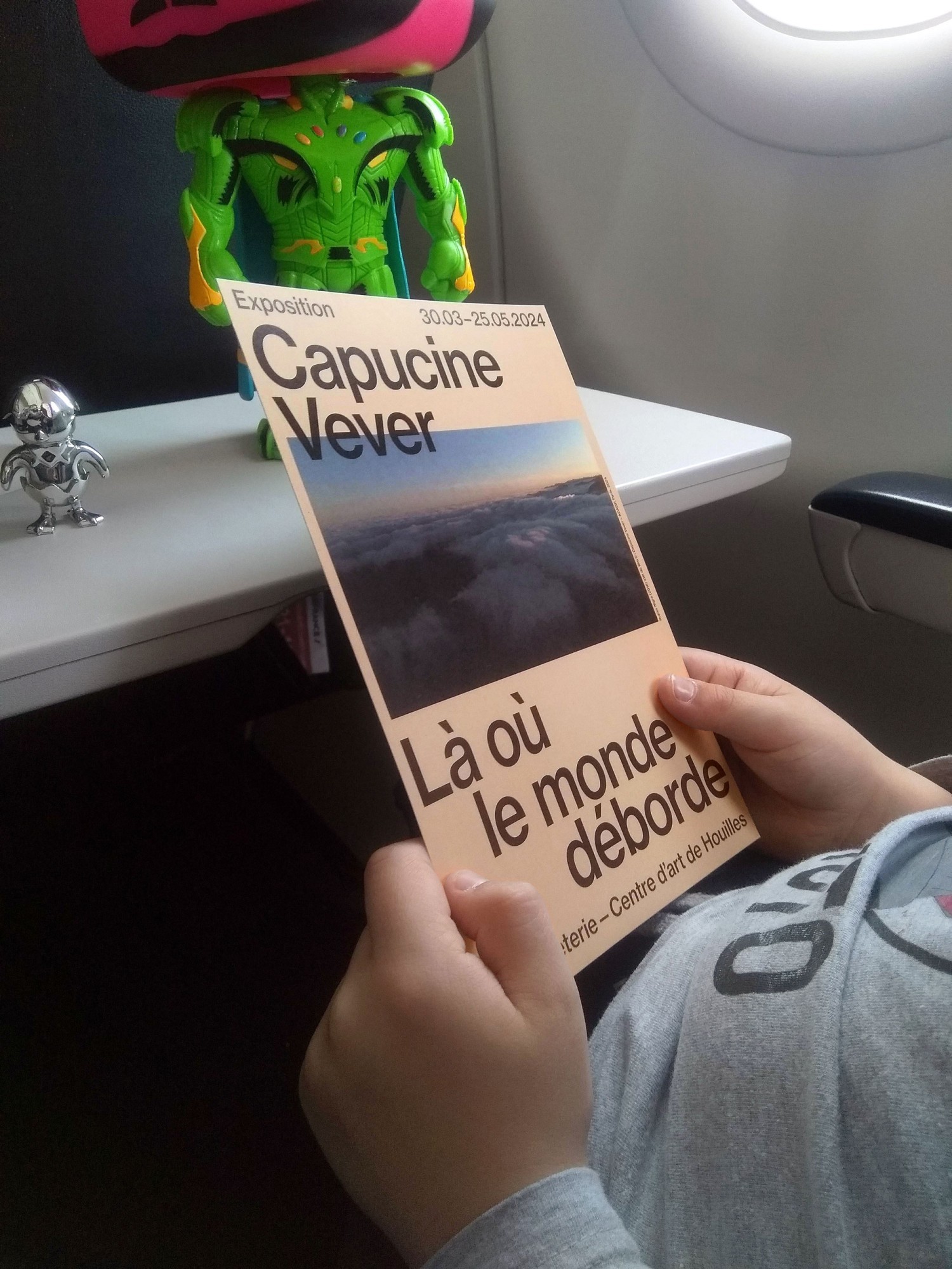 *Là où le monde déborde*, exhibition card, centre d'art La Graineterie, 2024