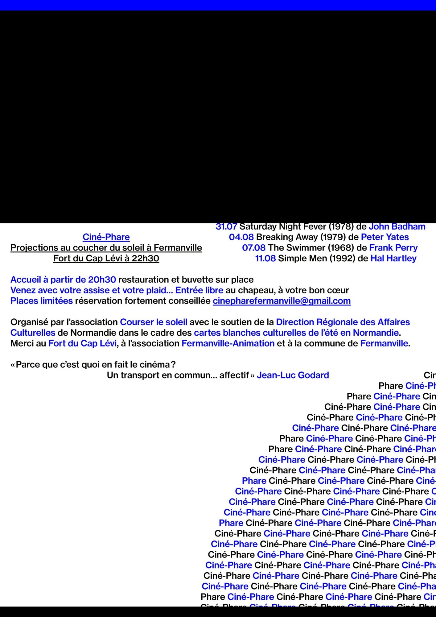 *Ciné-Phare*, A2 poster, Guillaume Aubry, Fermanville, 2020